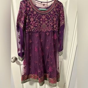 Pakistani designer party wear Maria B net Shalwar Kameez size M